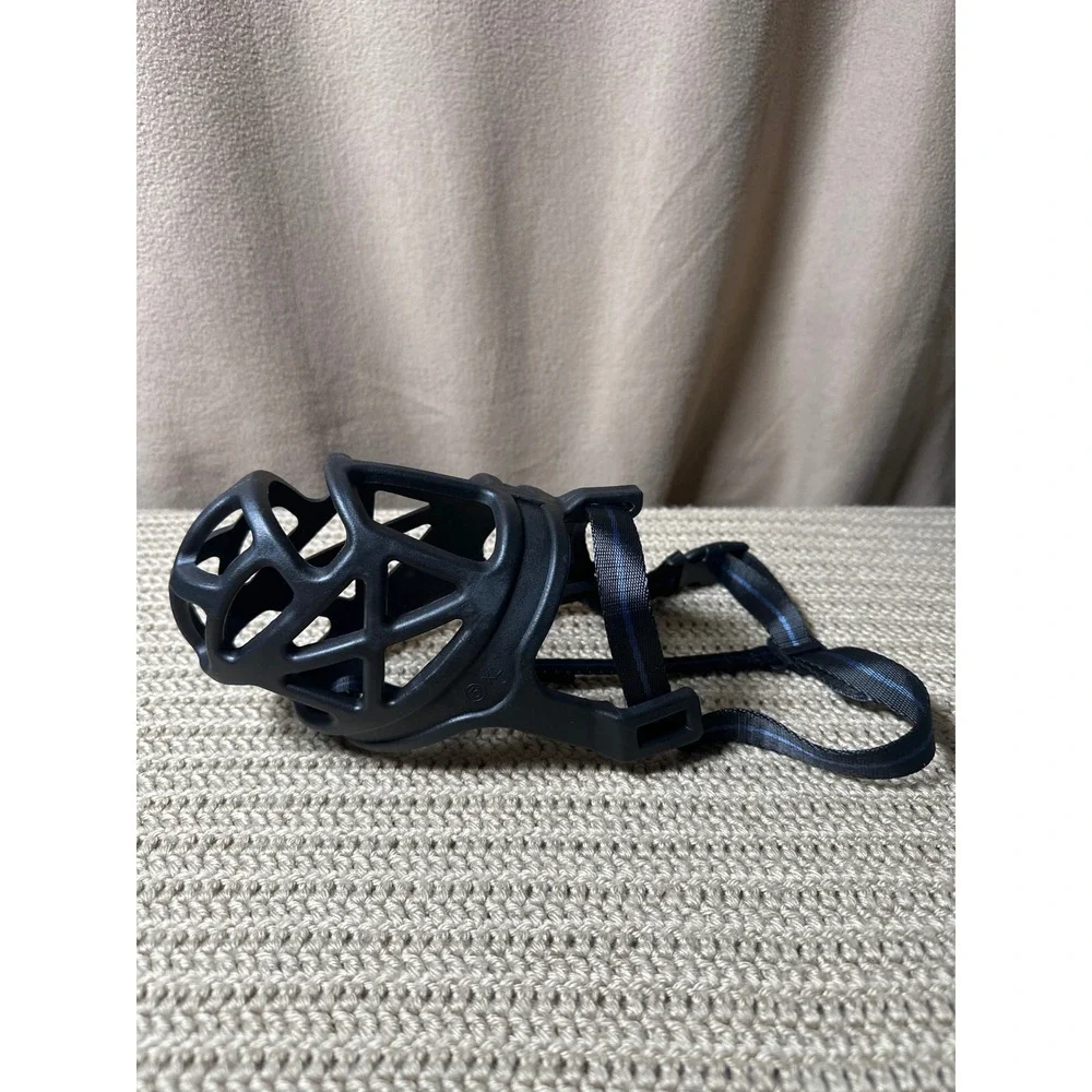 Barkless Basket Muzzle Black Size XL Dog Training Grooming Adjustable Straps